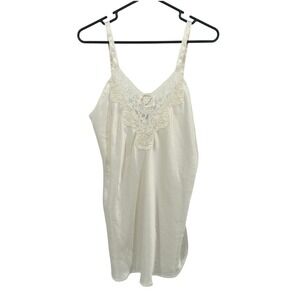 Y2K Lace Slip Cami‎ Top S Ivory Fairy Romantic Coquette Bridal Wedding Lingerie